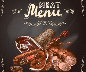 Food retro style poster 02 vector