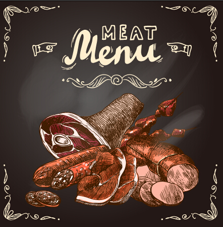 Food retro style poster 02 vector