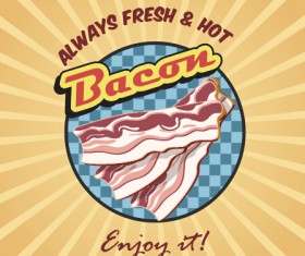 Food retro style poster 04 vector