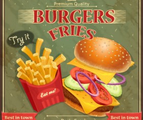 Food retro style poster 07 vector