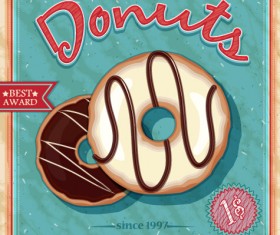 Food retro style poster 08 vector