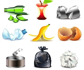 Garbage icons creative vector design