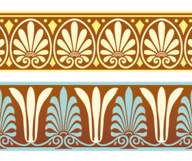 Greek ornament pattern borders vector 01