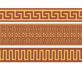 Greek ornament pattern borders vector 02