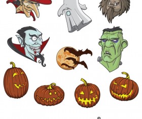Halloween ornament icons vector material 04
