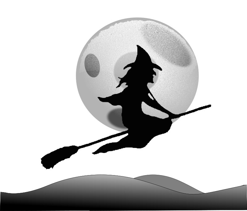 Halloween witch silhouette set vector 07