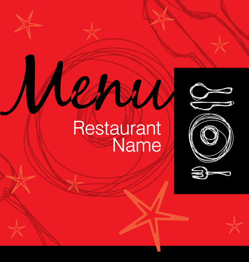 Hand drawn restaurant menu vector material 02