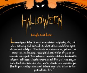 Happy halloween night background 02 vector set