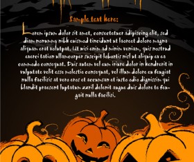 Happy halloween night background 03 vector set