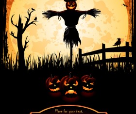 Happy halloween night background 07 vector set