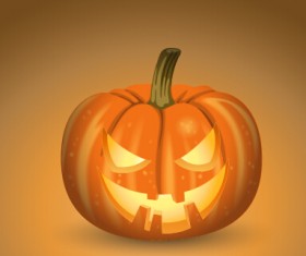 Horror pumpkins halloween vector 02