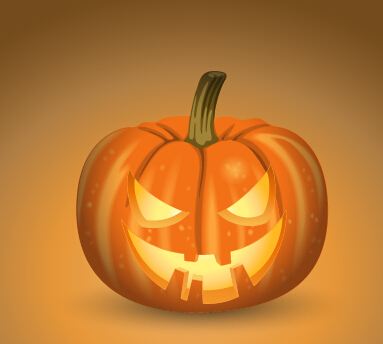 Horror pumpkins halloween vector 02