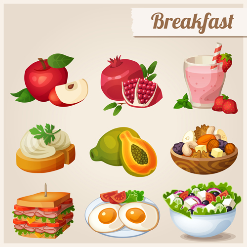 Huge collection of various food icons vector 01