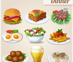 Huge collection of various food icons vector 02