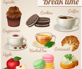 Huge collection of various food icons vector 06