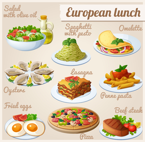 Huge collection of various food icons vector 07