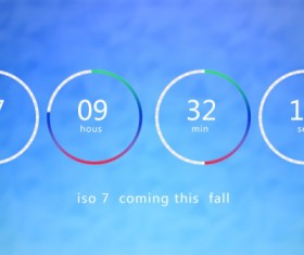 IOS 7 countdown psd material