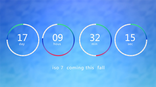 IOS 7 countdown psd material