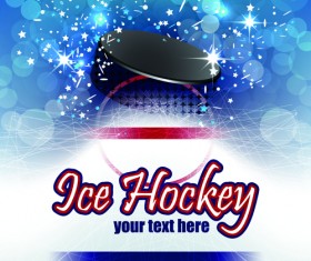 Ice hockey creative poster vector material