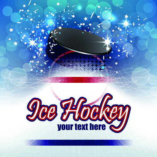Ice hockey creative poster vector material