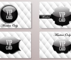 Luxury VIP cards set vector 01