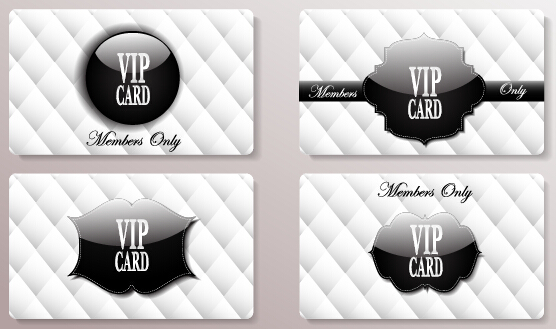 Luxury VIP cards set vector 01