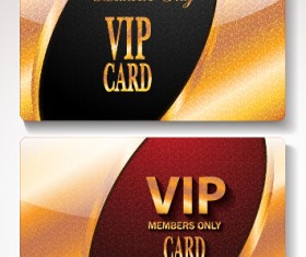 Luxury VIP cards set vector 02