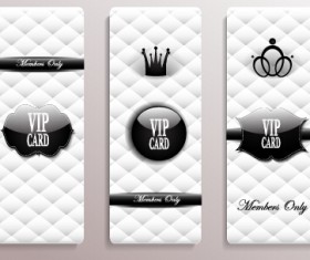 Luxury VIP cards set vector 03