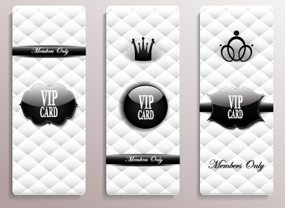 Luxury VIP cards set vector 03