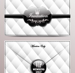 Luxury VIP cards set vector 04