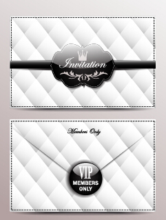 Luxury VIP cards set vector 04