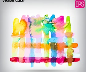 Messy watercolor art background vector 01
