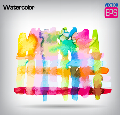 Messy watercolor art background vector 01