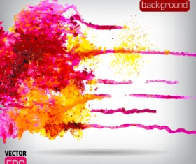 Messy watercolor art background vector 05
