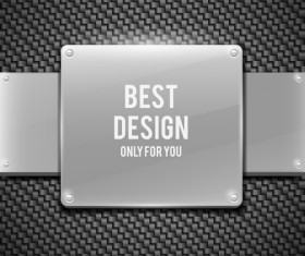 Metal board with pattern background vector