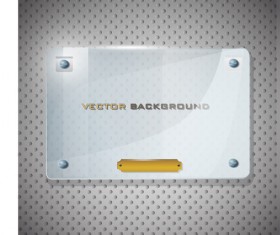 Metallic and glass background vector material