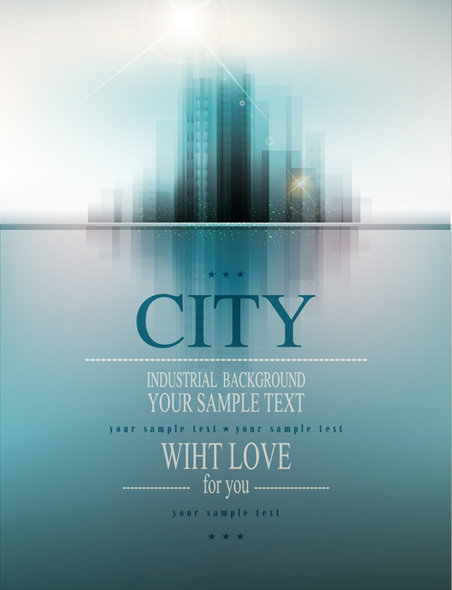 Modern city blurs background graphics 01