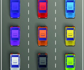 Modern traffic jam vector design 01