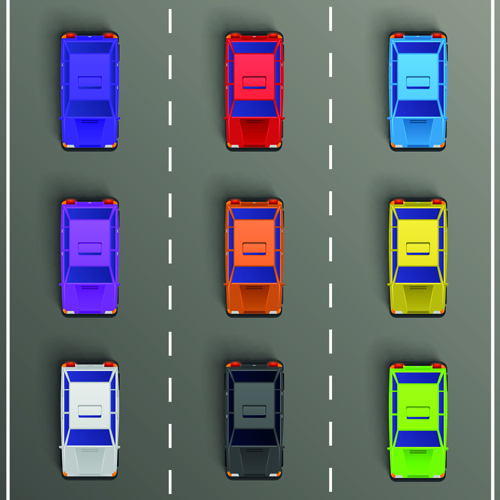 Modern traffic jam vector design 01