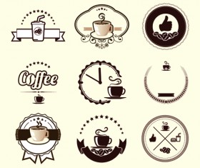 Original design coffee labels vector 01