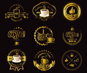 Original design coffee labels vector 02
