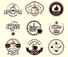 Original design coffee labels vector 03