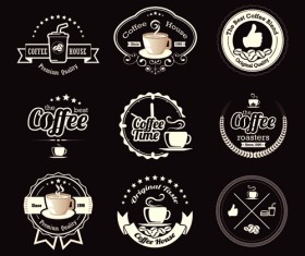 Original design coffee labels vector 04