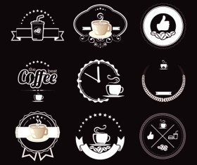 Original design coffee labels vector 05