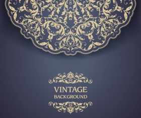 Ornate vintage floral art backgrounds vector 01