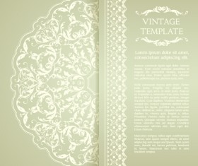 Ornate vintage floral art backgrounds vector 08