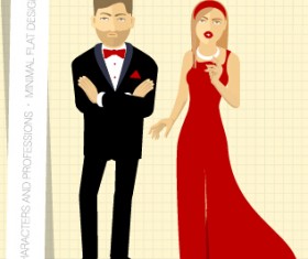 People and professions vector set 01