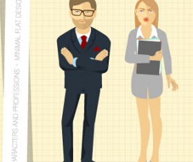 People and professions vector set 03