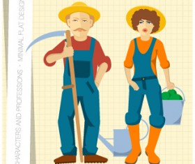 People and professions vector set 05