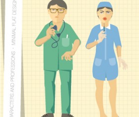 People and professions vector set 06